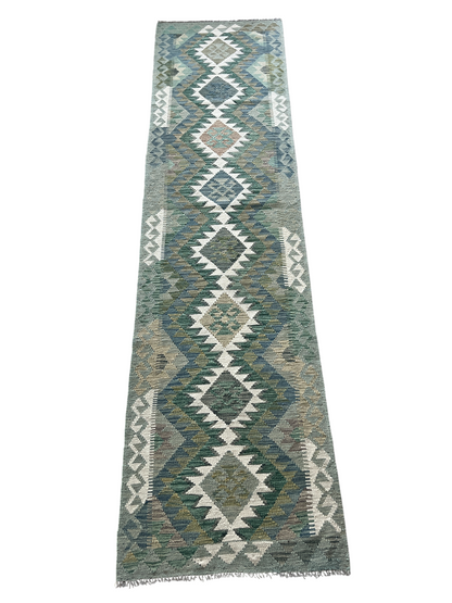 Flatweave kilim, Maimaneh-Afghan 293x79cm | Rug# 27473
