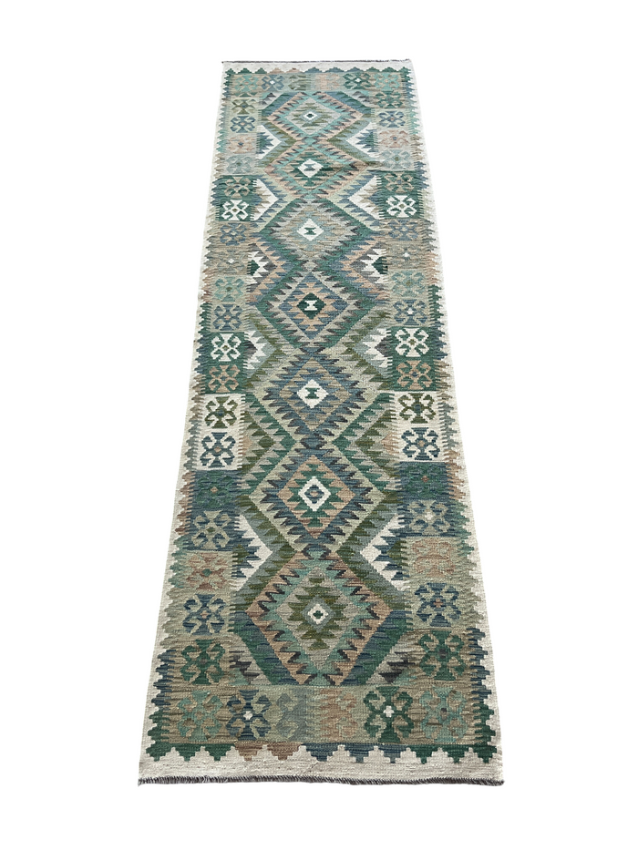 Flatweave kilim, Maimaneh-Afghan 288x83cm | Rug# 27475