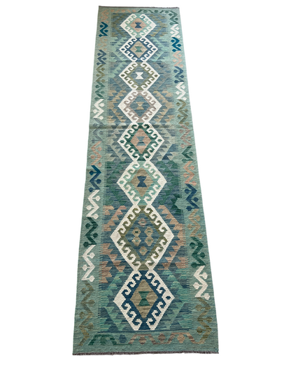 Flatweave kilim, Maimaneh-Afghan 292x77cm | Rug# 27476