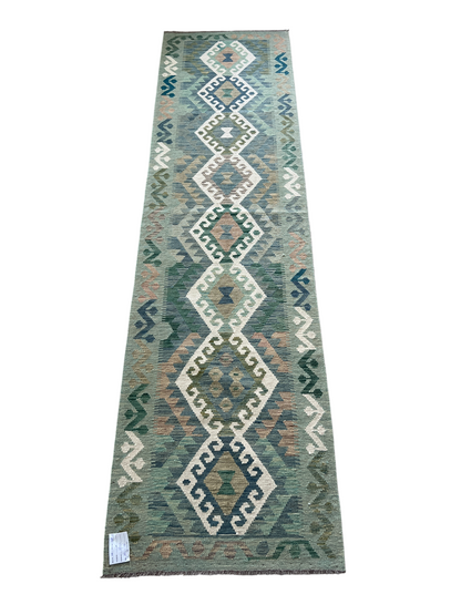 Flatweave kilim, Maimaneh-Afghan 292x77cm | Rug# 27476