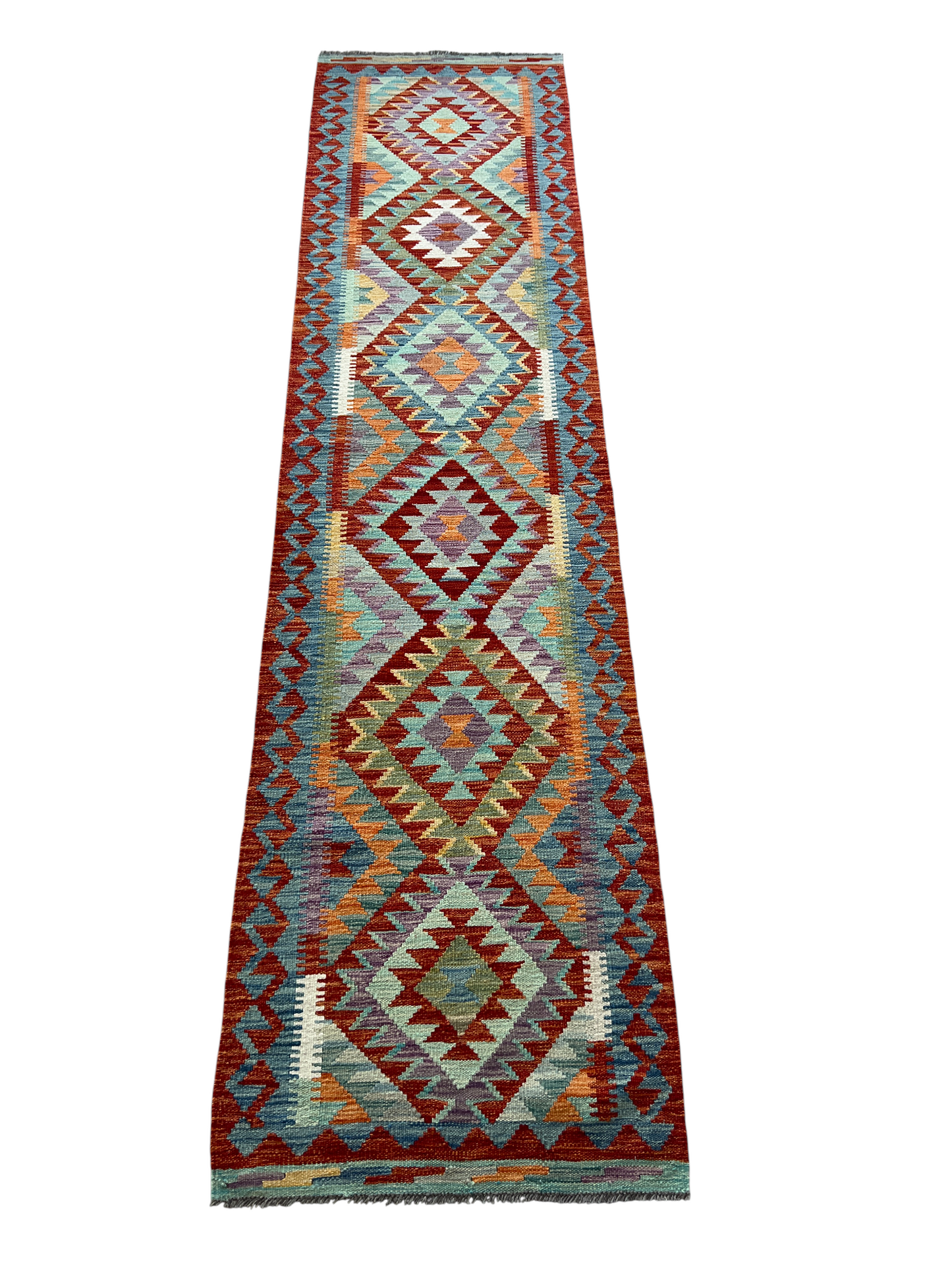 Flatweave kilim, Maimaneh-Afghan 308x74cm | Rug# 27478
