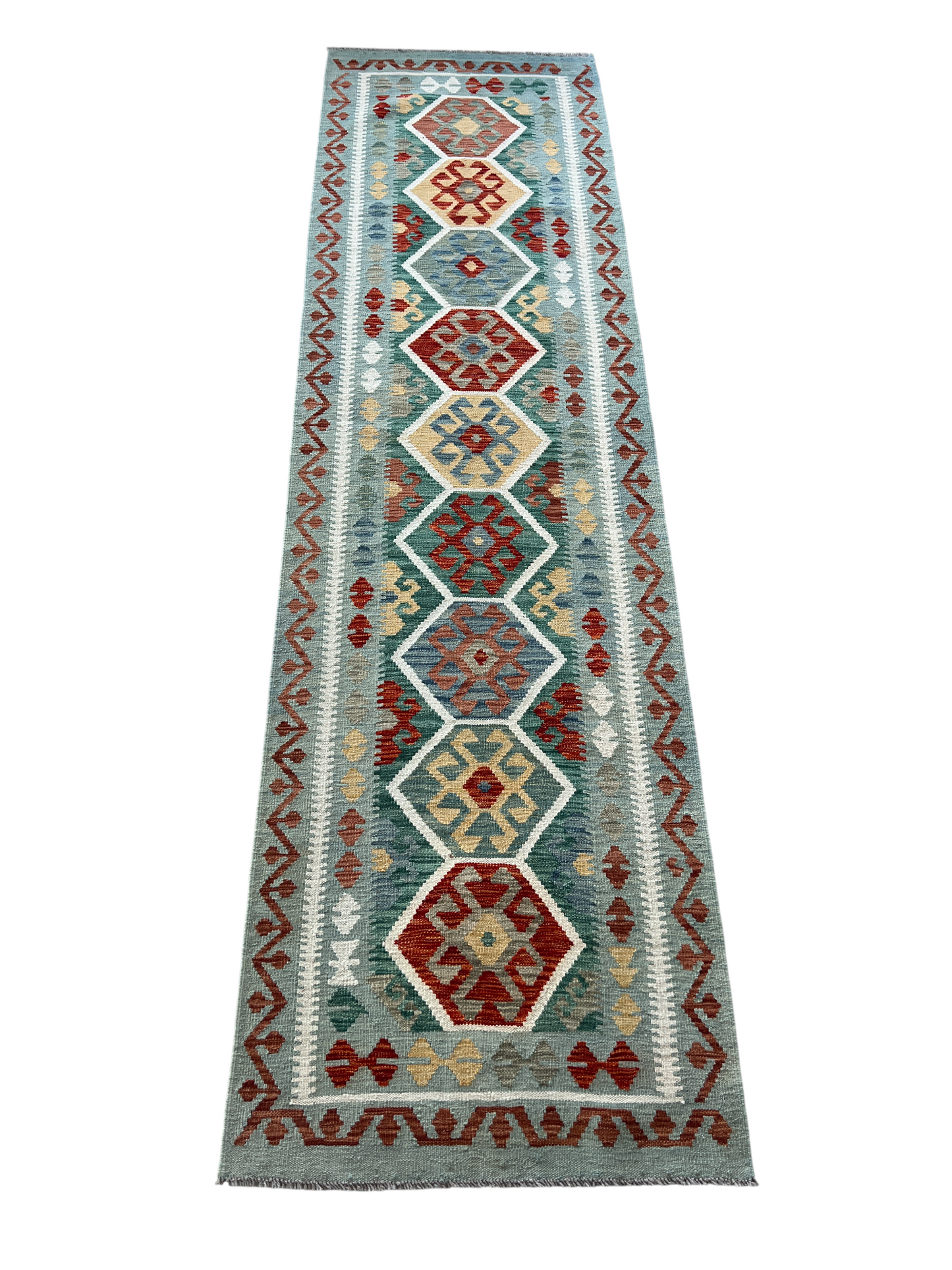Flatweave kilim, Maimaneh-Afghan 296x81cm | Rug# 27479