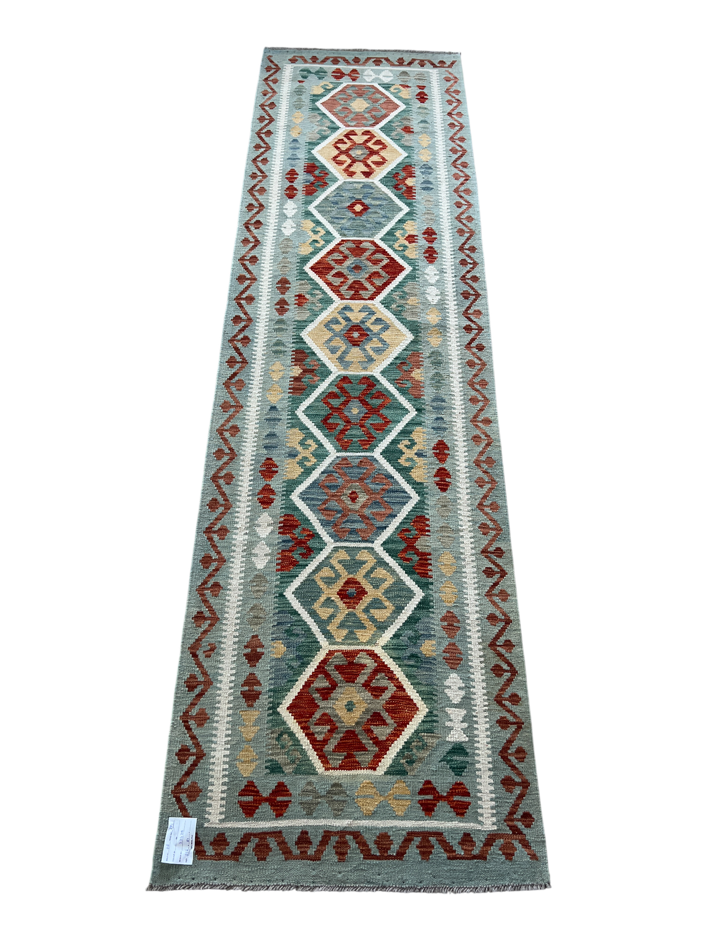 Flatweave kilim, Maimaneh-Afghan 296x81cm | Rug# 27479