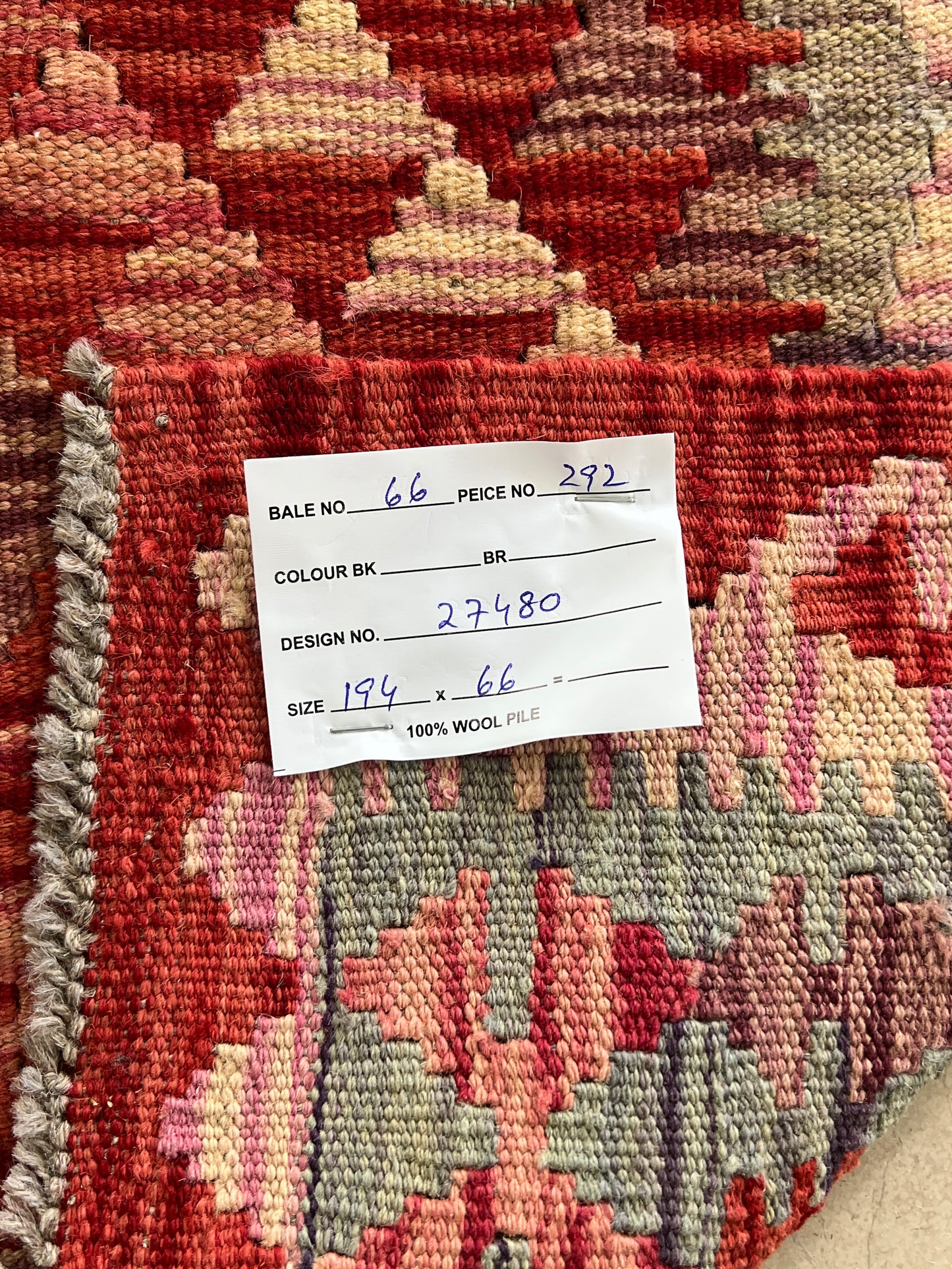 Flatweave kilim, Maimaneh-Afghan 194x66cm | Rug# 27480