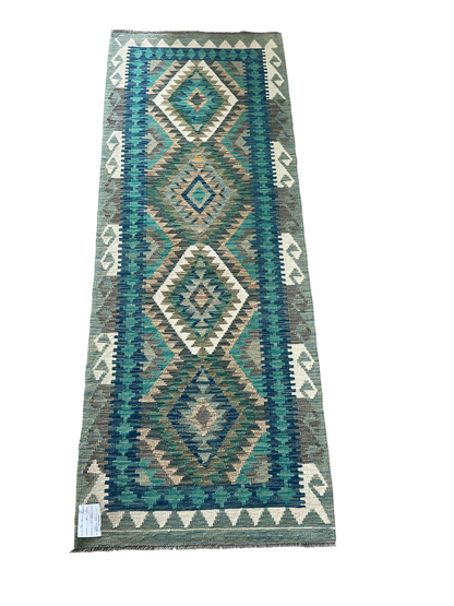 Flatweave kilim, Maimaneh-Afghan 200x72cm | Rug# 27483