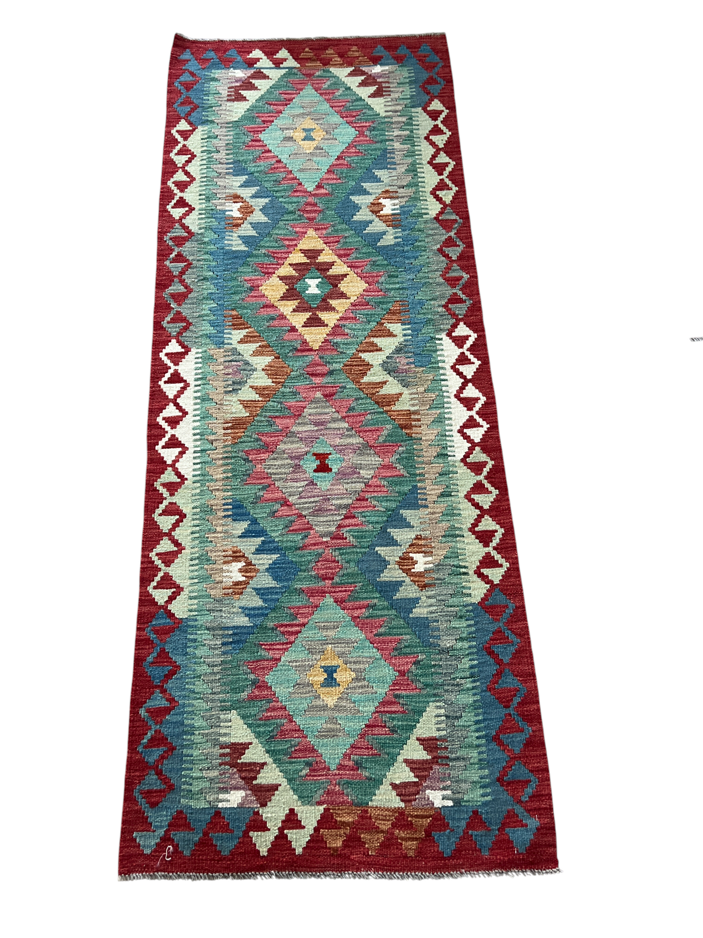 Flatweave kilim, Maimaneh-Afghan 200x75cm | Rug# 27485