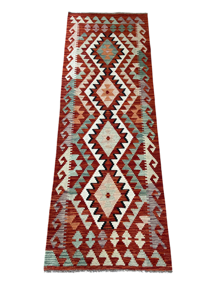 Flatweave kilim, Maimaneh-Afghan 192x67cm | Rug# 27486