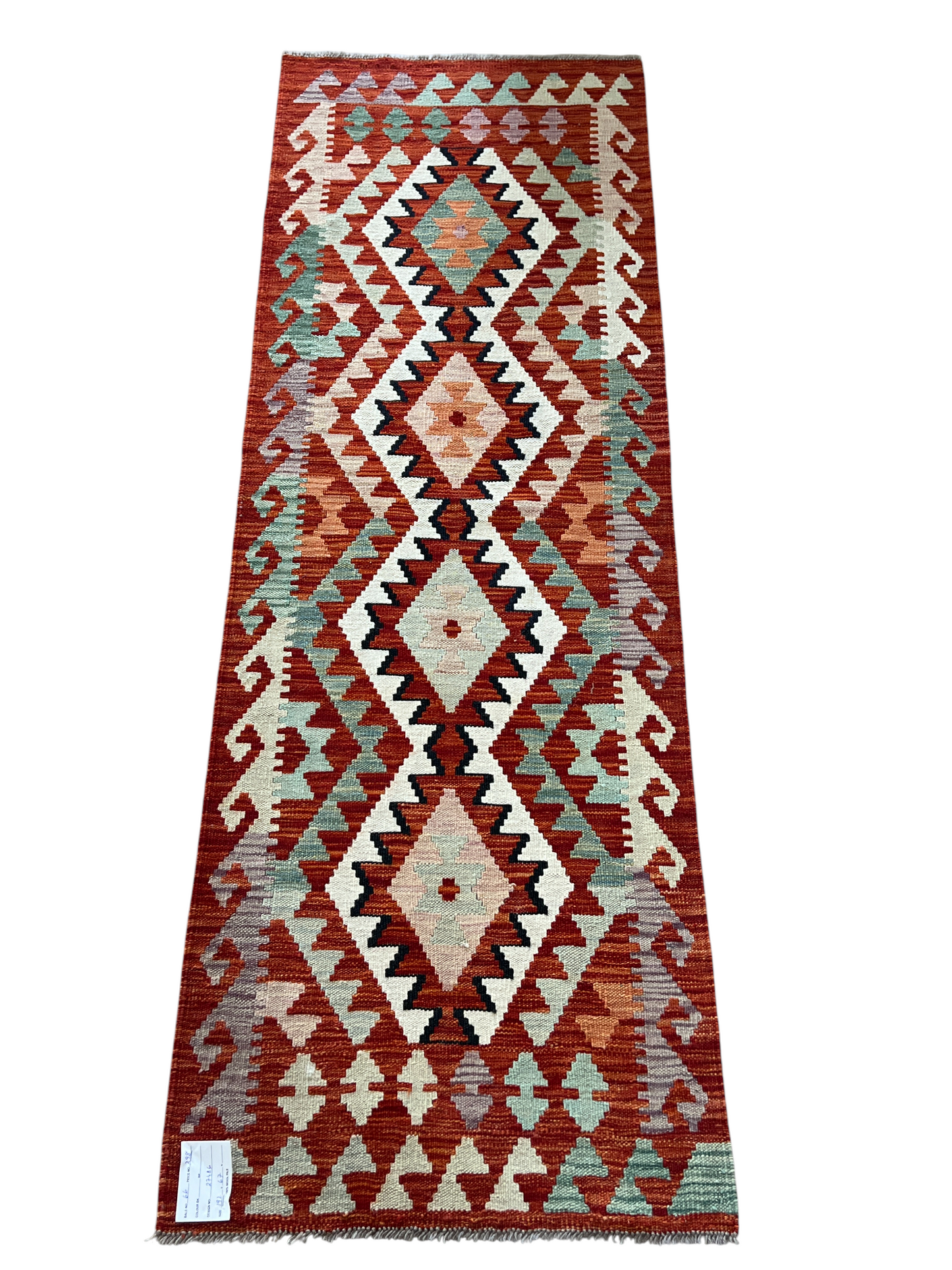 Flatweave kilim, Maimaneh-Afghan 192x67cm | Rug# 27486