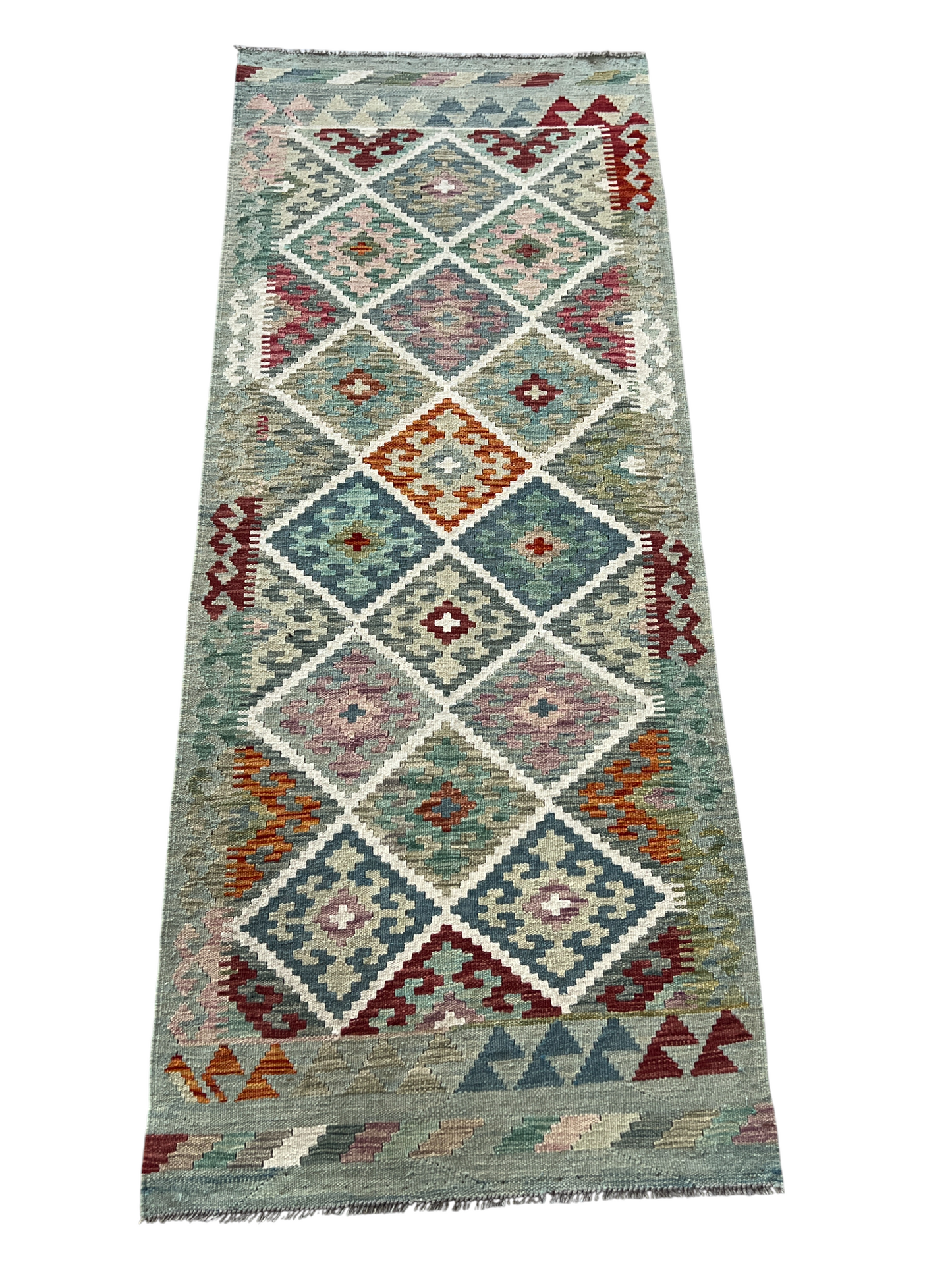 Flatweave kilim, Maimaneh-Afghan 193x75cm | Rug# 27487