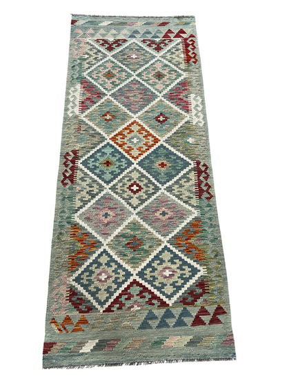 Flatweave kilim, Maimaneh-Afghan 193x75cm | Rug# 27487