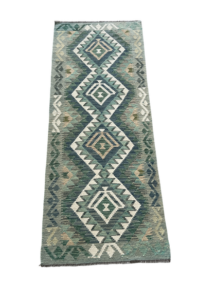 Flatweave kilim, Maimaneh-Afghan 190x73cm | Rug# 27488