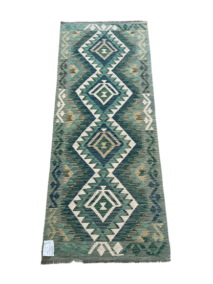 Flatweave kilim, Maimaneh-Afghan 190x73cm | Rug# 27488