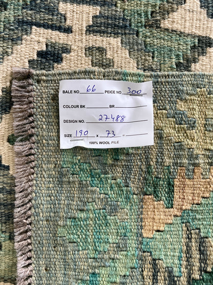 Flatweave kilim, Maimaneh-Afghan 190x73cm | Rug# 27488