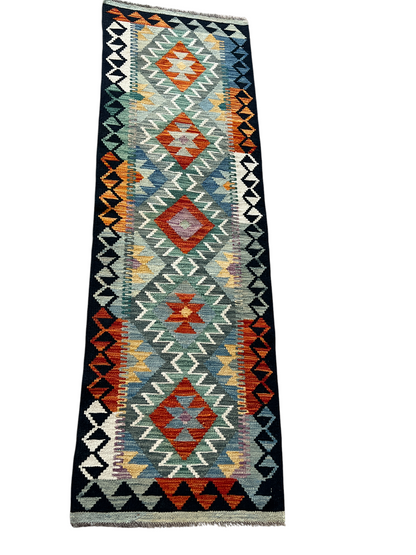 Flatweave kilim, Maimaneh-Afghan 193x61m | Rug# 27494