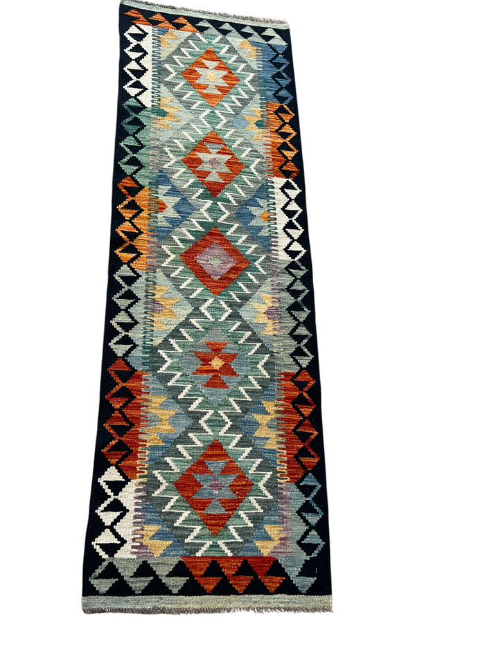 Flatweave kilim, Maimaneh-Afghan 193x61m | Rug# 27494