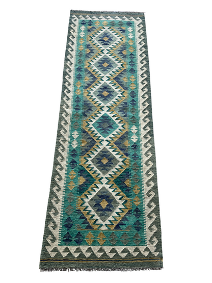 Flatweave kilim, Maimaneh-Afghan 200x64cm | Rug# 27495