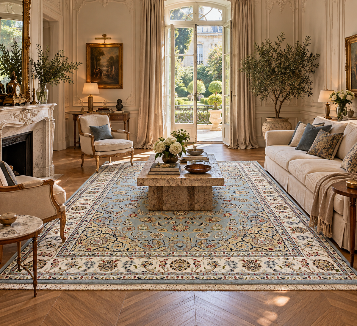 Hand-Knotted Nain Design Rug 310x205 cm | Rug#32213