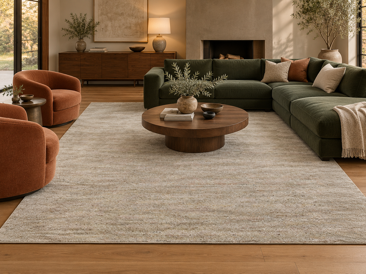 Modern Scandinavian Designer Rug in Persian knots 306x250 cm | Rug# 32243