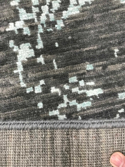 Agra modern design carpet, bamboo silk and wool pile 428x298 cm | Rug#30214