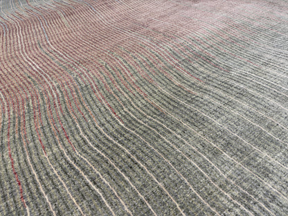 Modern Designer Rug in wool and silk,  376x278cm | Rug# 27211