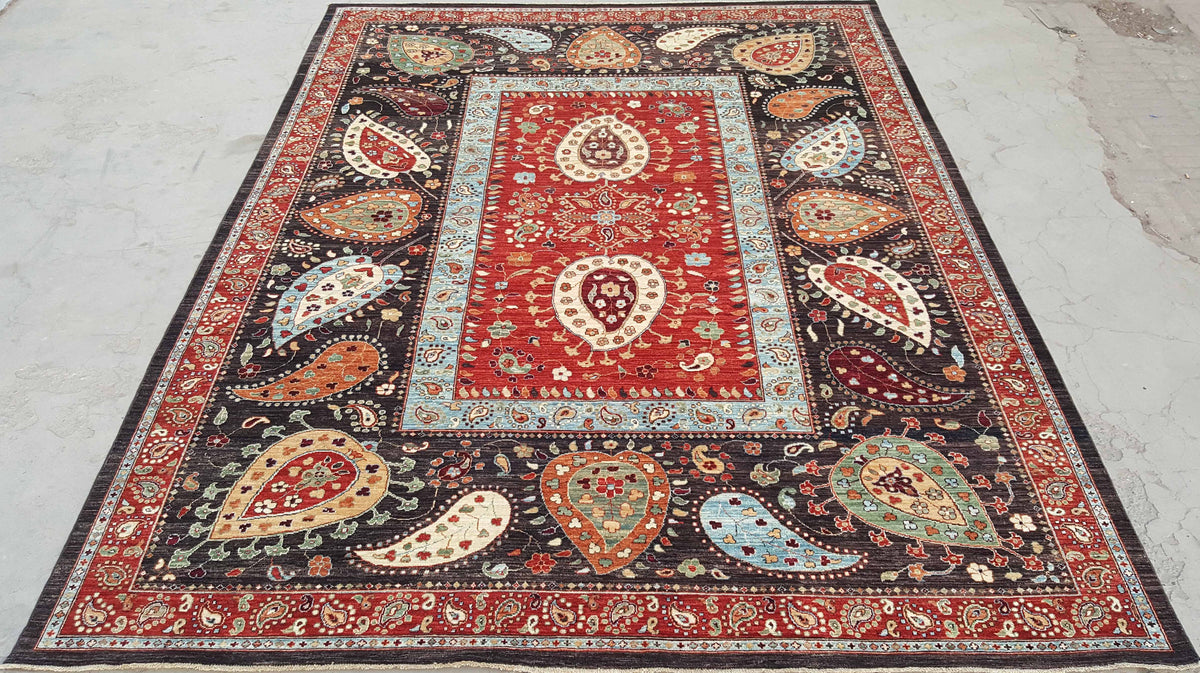 Rare Samarkand Suzani Design Rug 354x263 cm | Rug# 25469