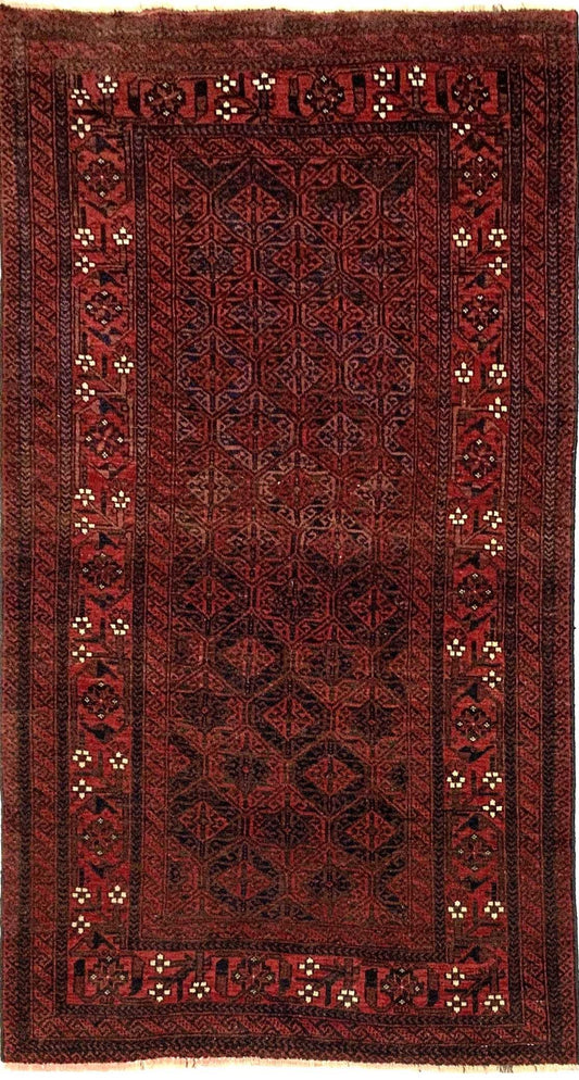 Vintage Nomadic Turkaman 195x104cm | Rug# 4229