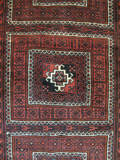 Vintage Persian Nomadic Balouch rug 185x105 cm | Rug#27106