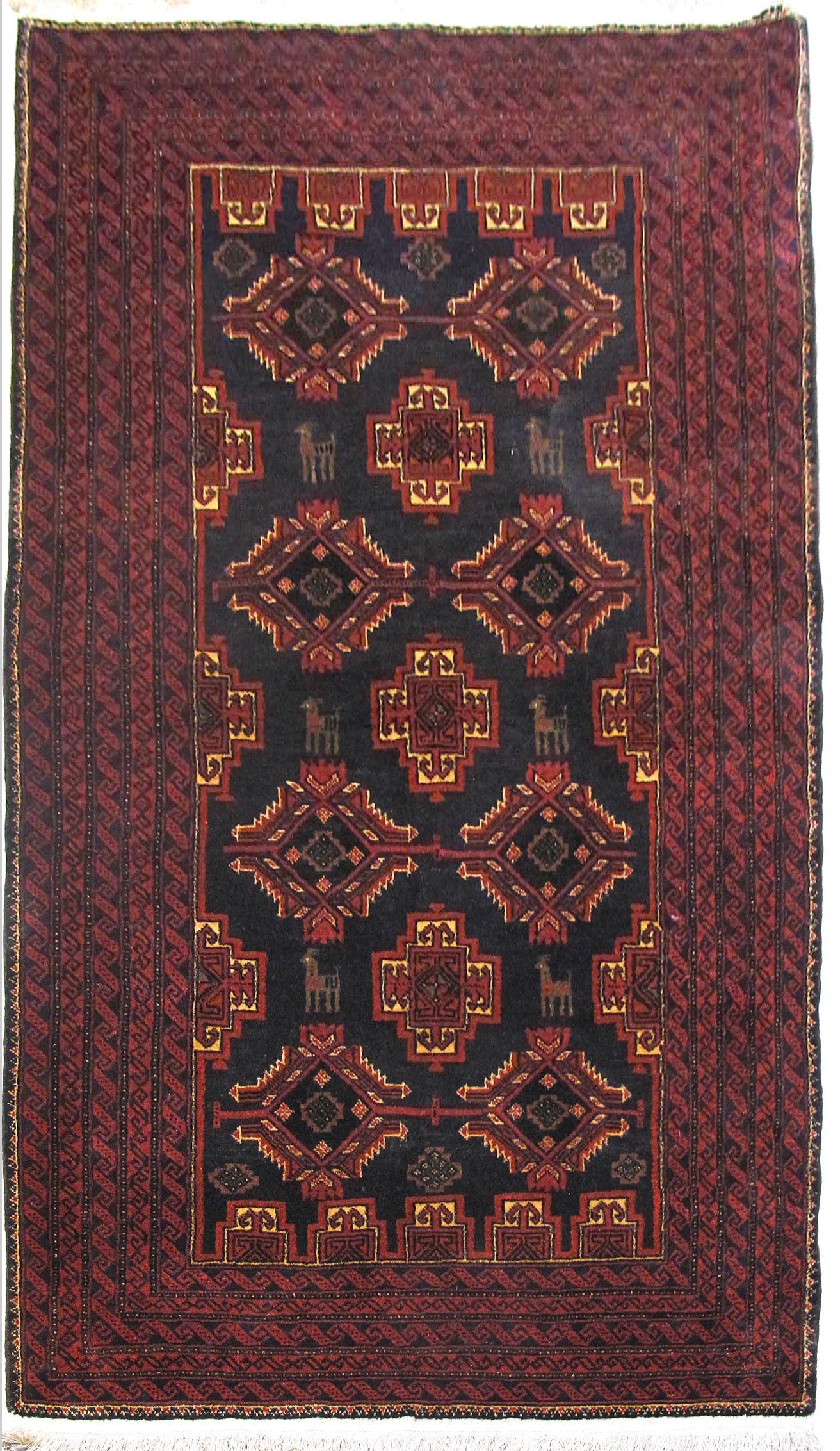 Traditional Baluch tribal design  220x116cm | Rug#6845