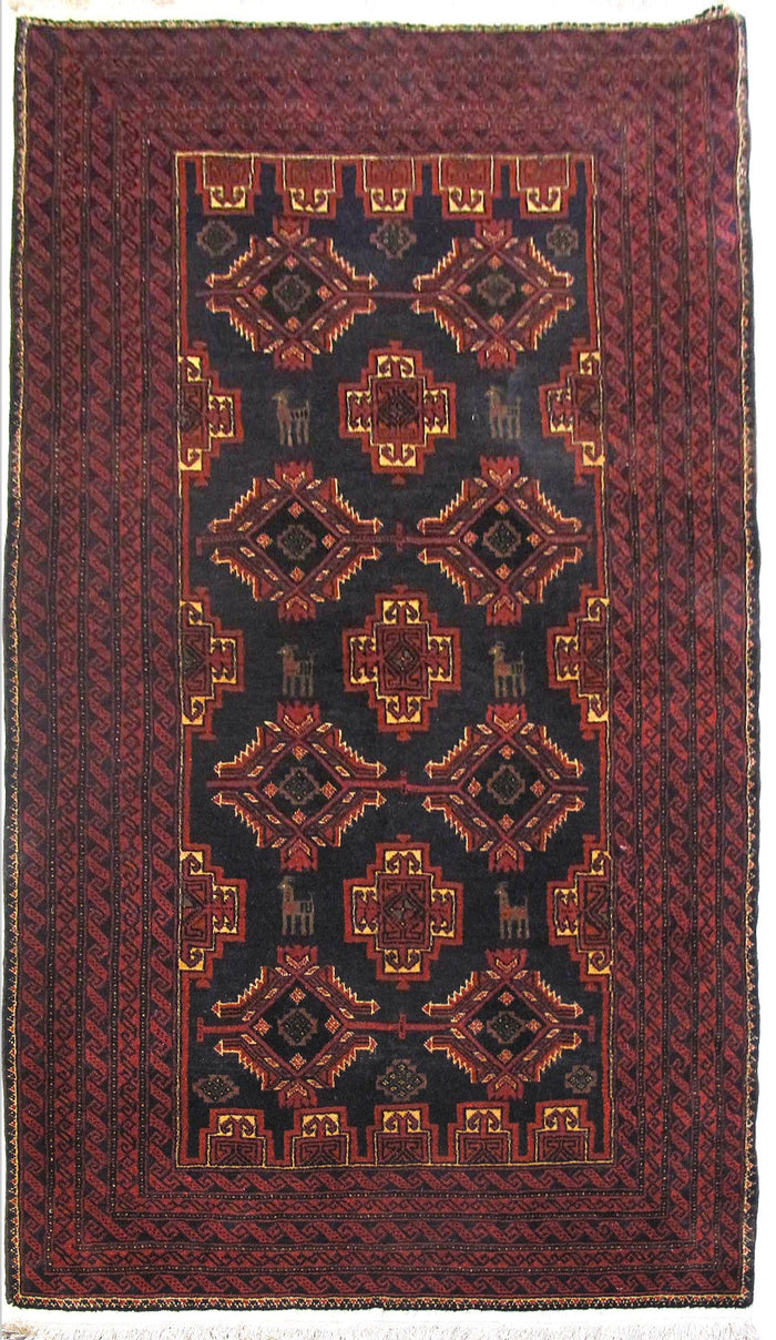 Traditional Baluch tribal design  220x116cm | Rug#6845