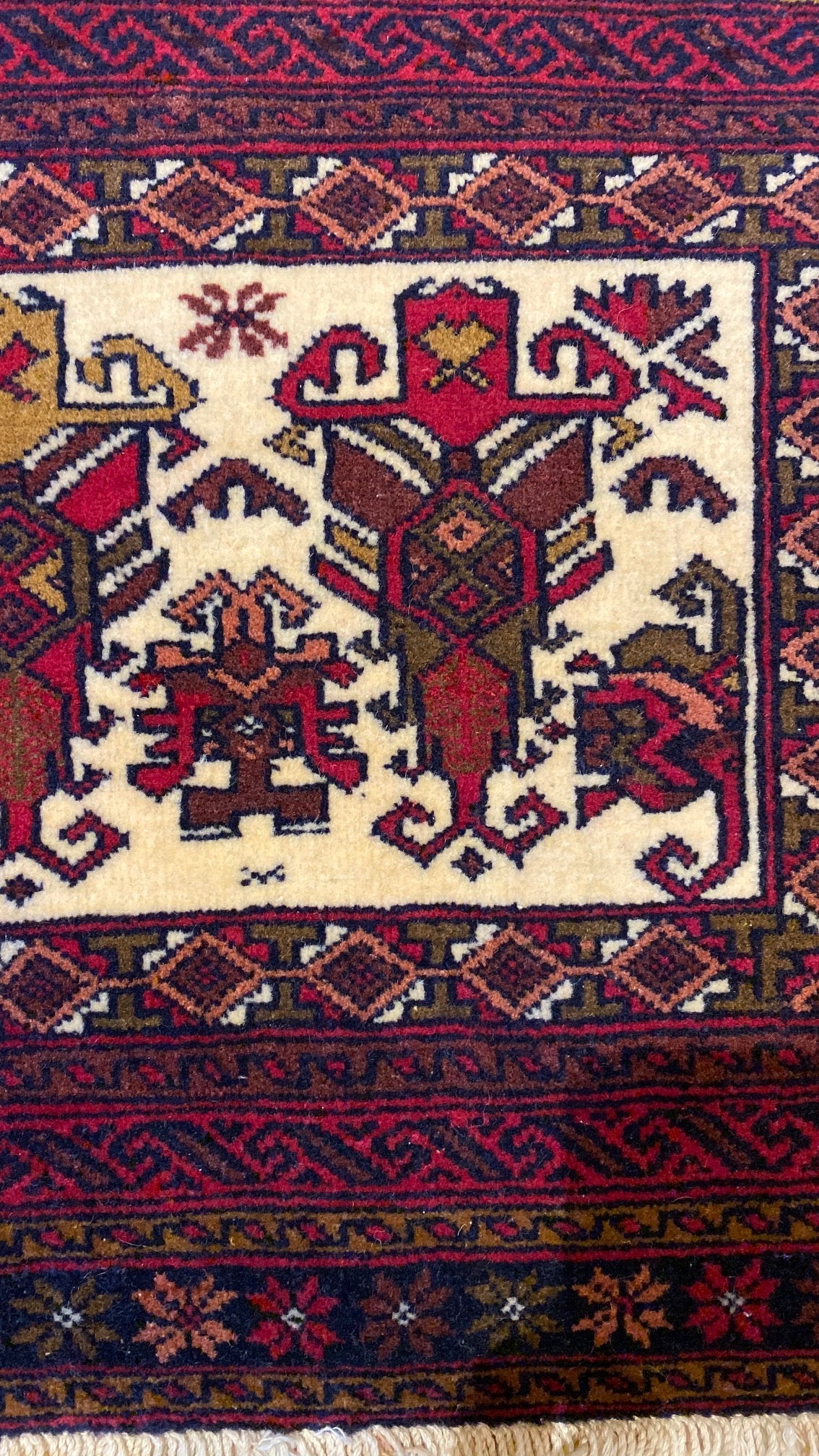 Rare Persian Balouch Tribal Bagface 105x52cm 105x52cm | Rug# 3411
