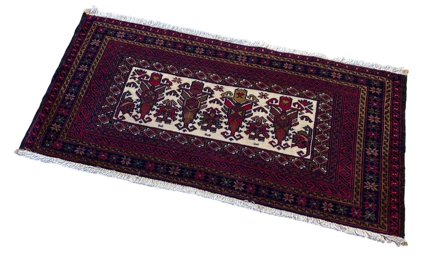 Rare Persian Balouch Tribal Bagface 105x52cm 105x52cm | Rug# 3411