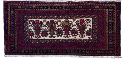 Rare Persian Balouch Tribal Bagface 105x52cm 105x52cm | Rug# 3411