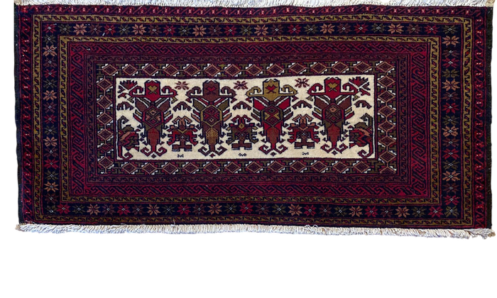Rare Persian Balouch Tribal Bagface 105x52cm 105x52cm | Rug# 3411