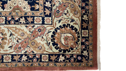 Superfine 19th c Tabriz design, vegetable dyes and fine wool 426x302 cm | Rug# 30018