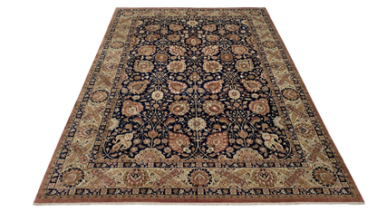 Superfine 19th c Tabriz design, vegetable dyes and fine wool 426x302 cm | Rug# 30018