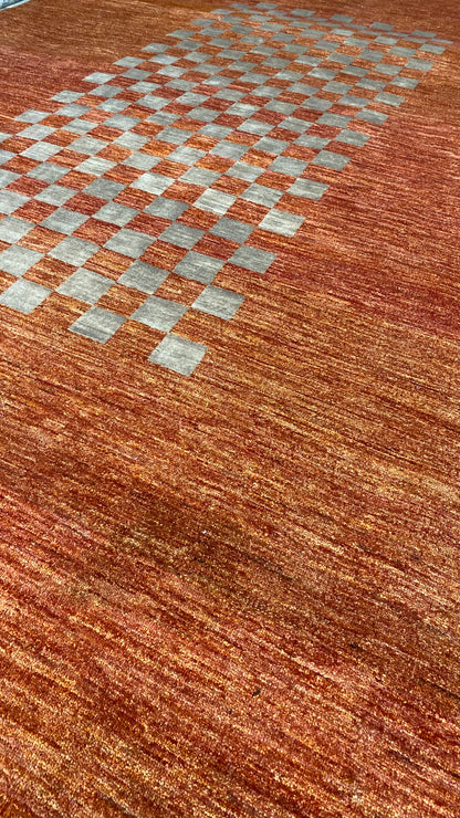 Afghan Turkaman weave, custom made quality modern design 420x278 cm | Rug# 14031