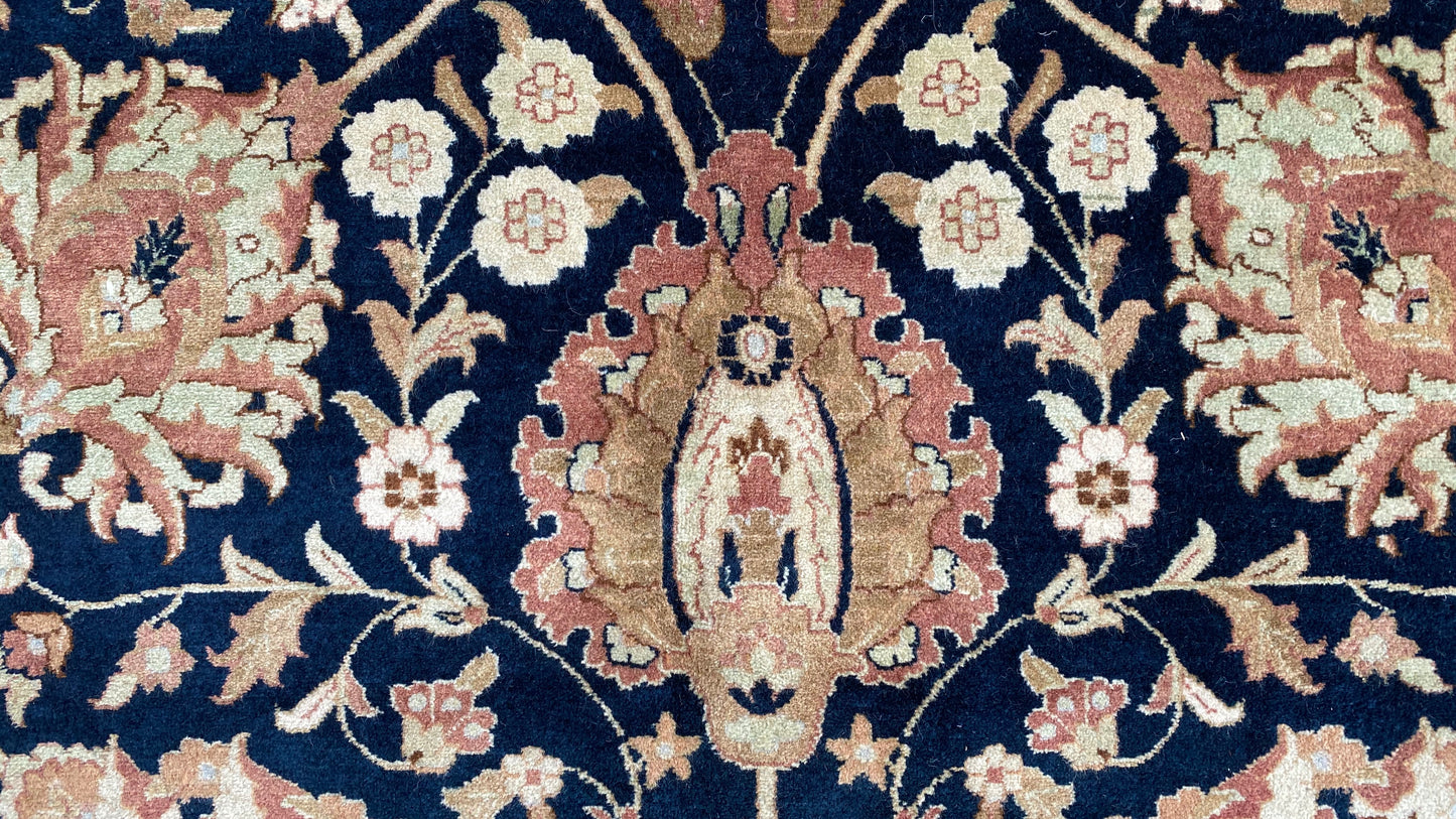 Superfine 19th c Tabriz design, vegetable dyes and fine wool 426x302 cm | Rug# 30018