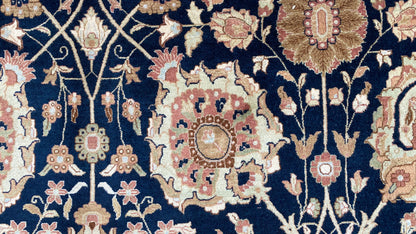 Superfine 19th c Tabriz design, vegetable dyes and fine wool 426x302 cm | Rug# 30018