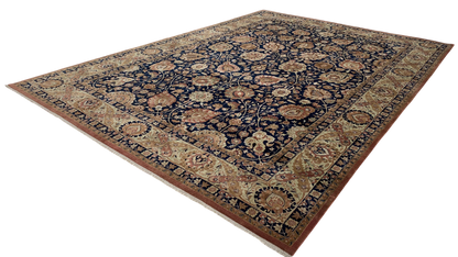 Superfine 19th c Tabriz design, vegetable dyes and fine wool 426x302 cm | Rug# 30018