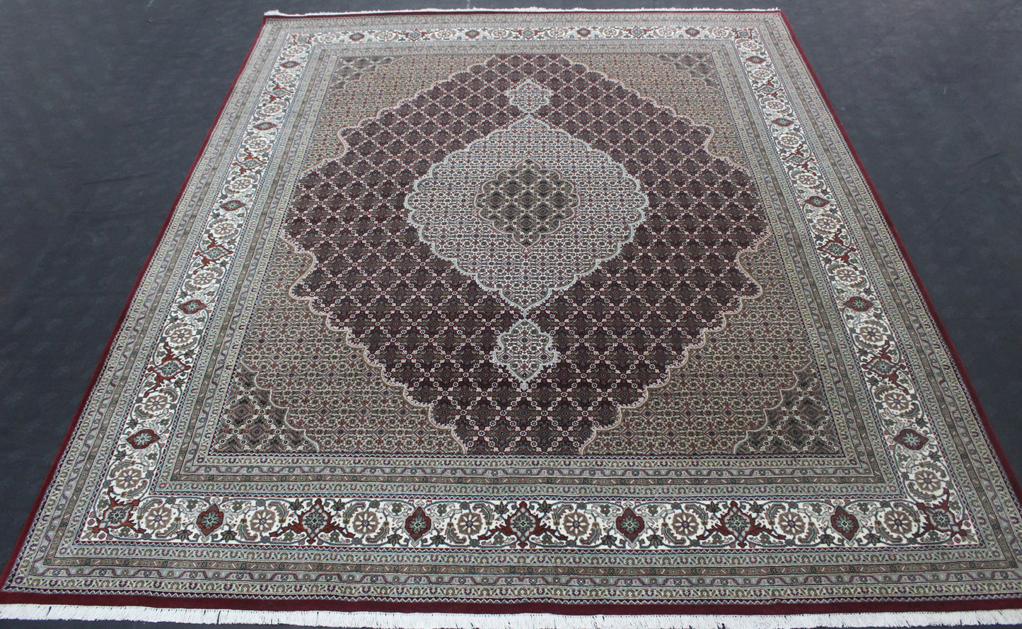 Superfine Amritsar in Tabriz  NZ wool pile 304x252 cm | Rug# 31061