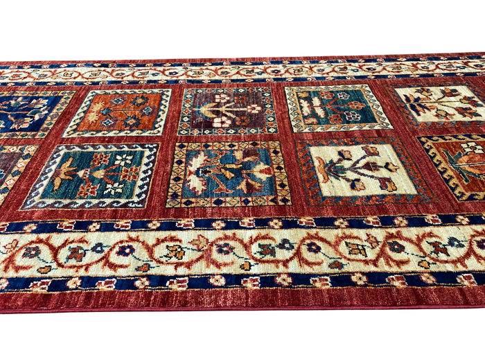 Modern Afghan Persian Garden Runner, one of a pair 392x80 cm | Rug# 23911