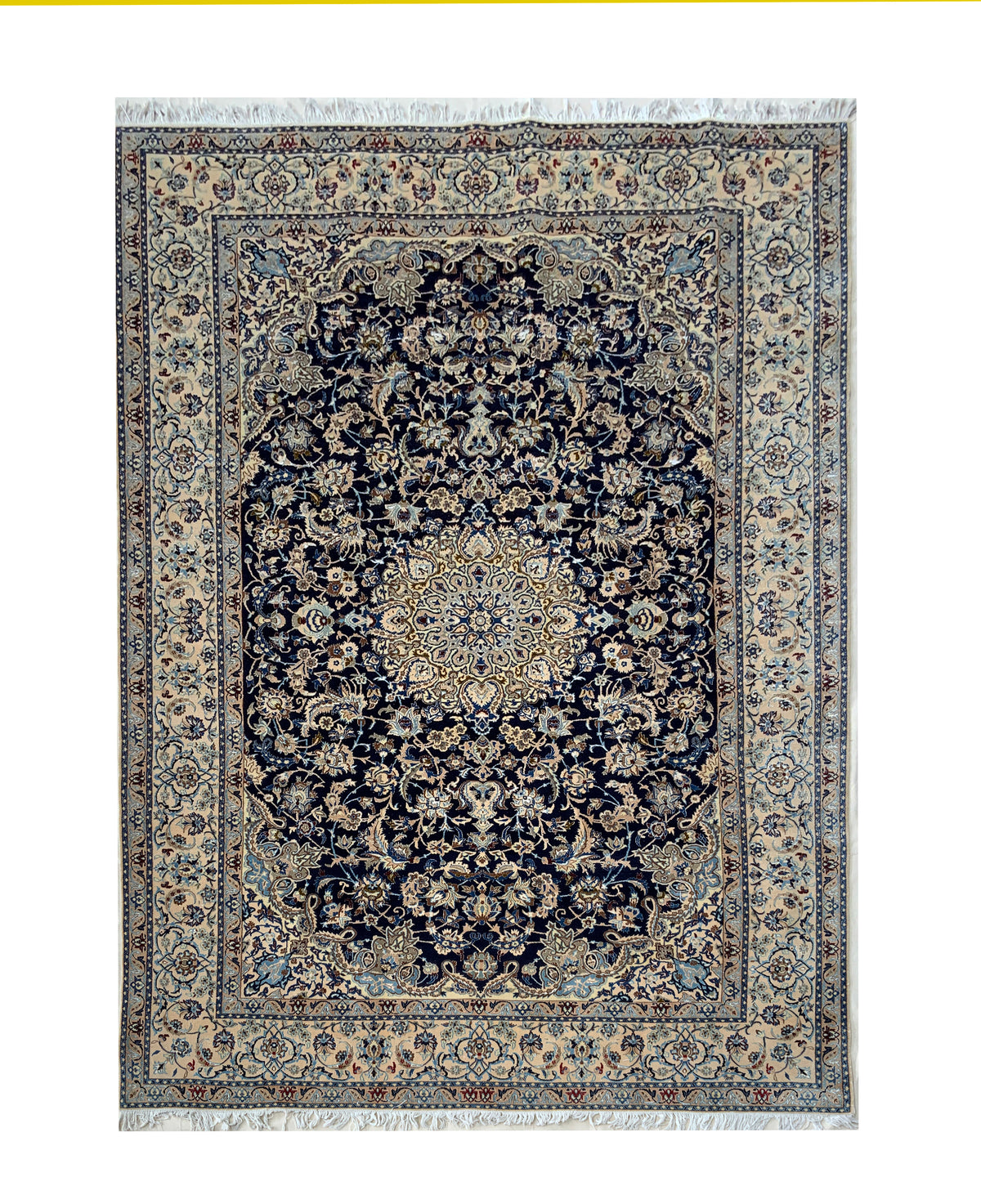 Fine Persian Nain 9LA Shah-Abbassi Rug 378x264 cm | Rug# 10071