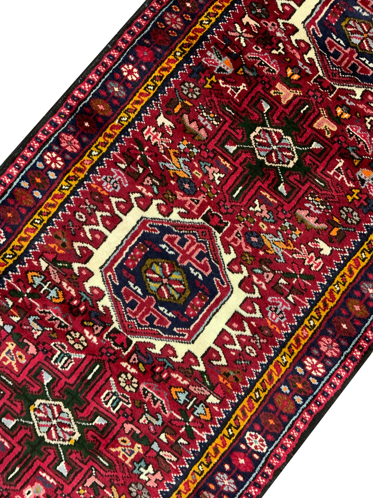 Vintage Persian Karajeh-Heriz Runner 382x80 cm | Rug# 10589