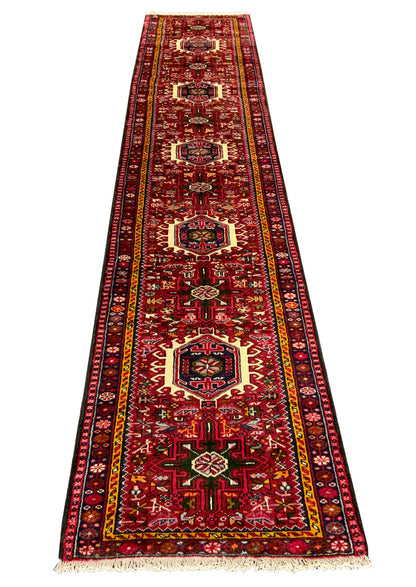 Vintage Persian Karajeh-Heriz Runner 382x80 cm | Rug# 10589