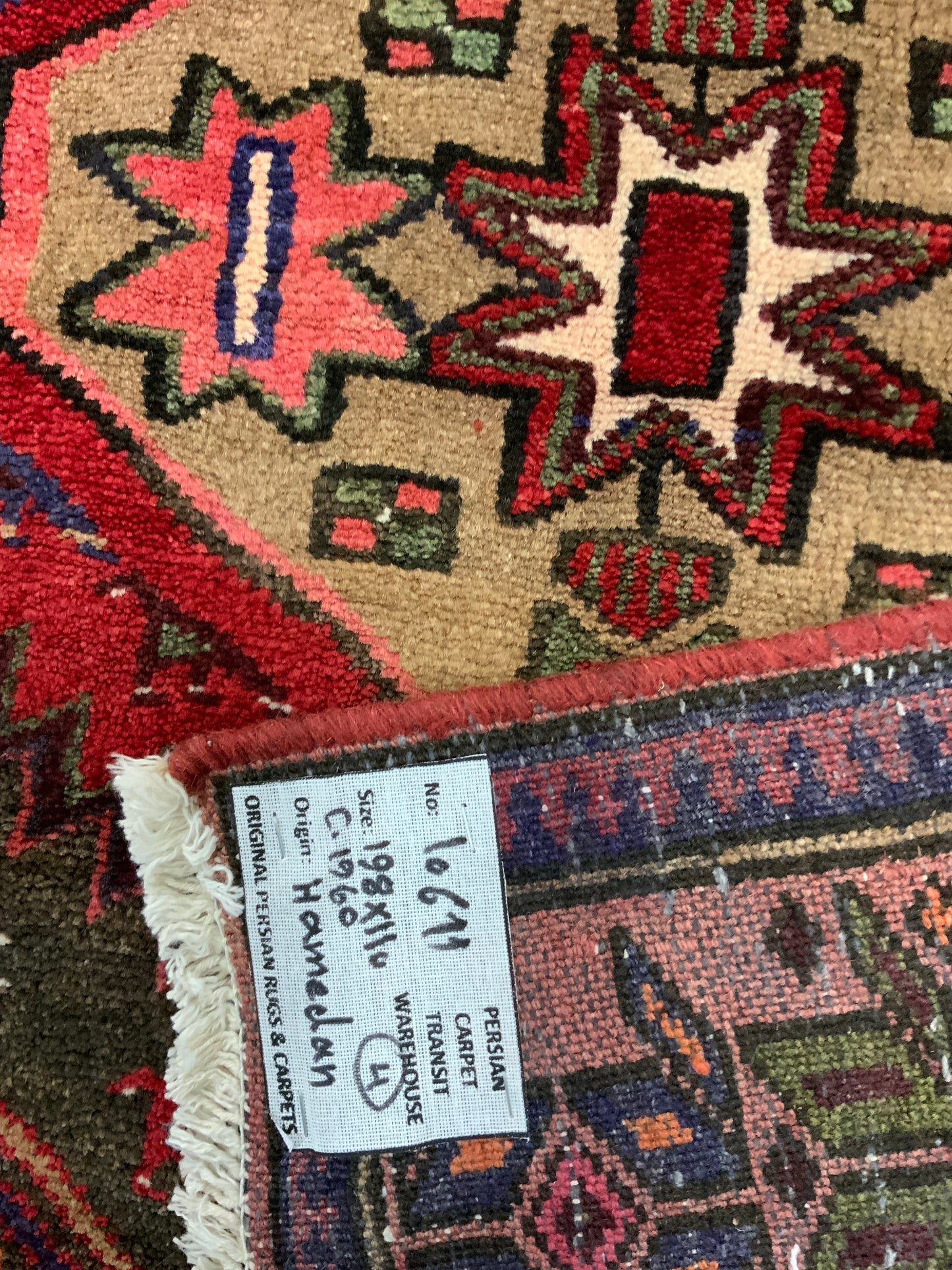 Vintage Kurdi Hamedan Rug – Rare Tribal Piece c.1960 198x110cm | Rug#10611