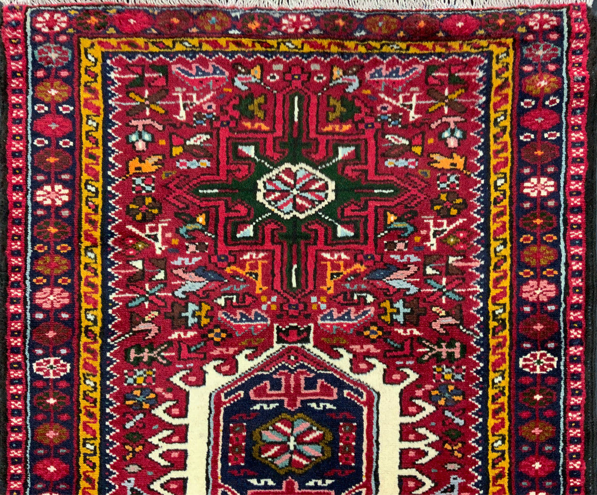 Vintage Persian Karajeh-Heriz Runner 382x80 cm | Rug# 10589