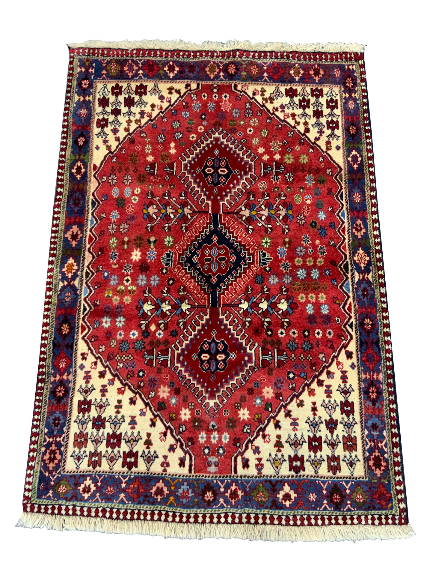 Yalameh-Talkhoncheh, circa 1980, all wool, Rare piece 142x100 | Rug#10366