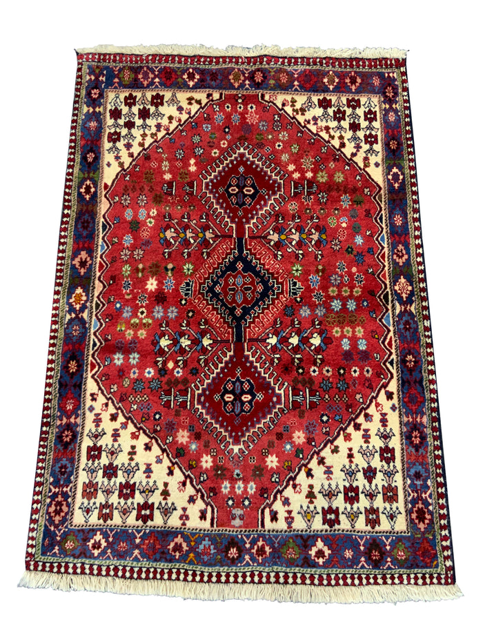 Yalameh-Talkhoncheh, circa 1980, all wool, Rare piece 142x100 | Rug#10366