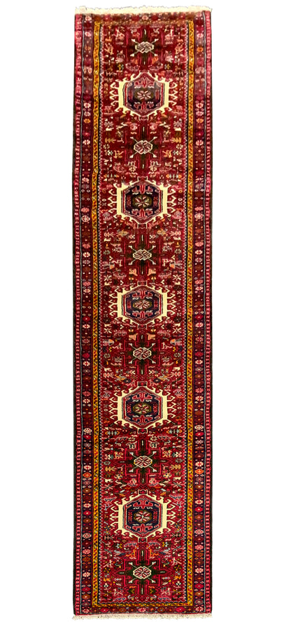 Vintage Persian Karajeh-Heriz Runner 382x80 cm | Rug# 10589