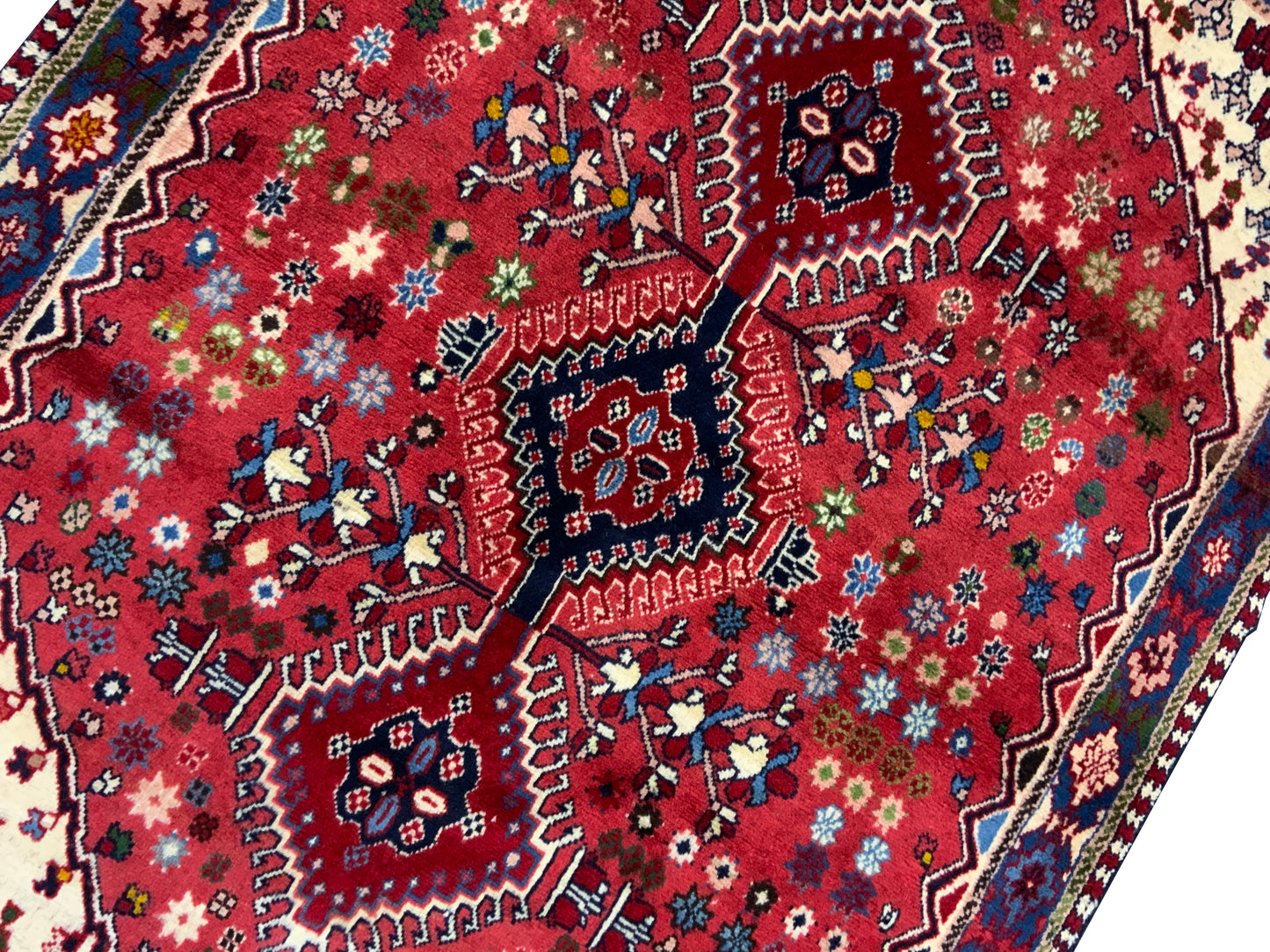 Yalameh-Talkhoncheh, circa 1980, all wool, Rare piece 142x100 | Rug#10366